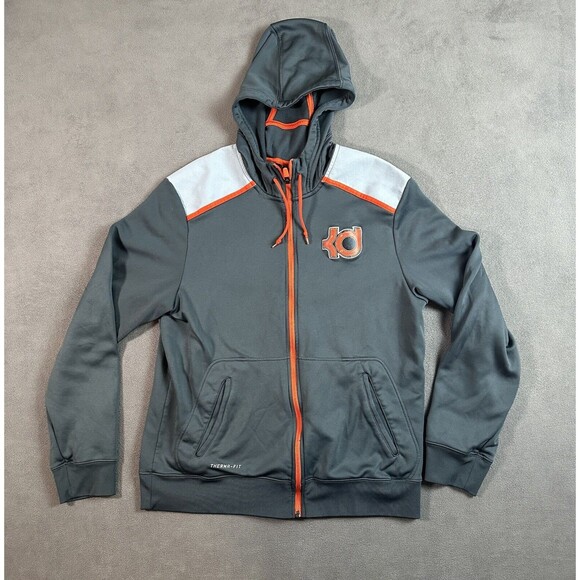 Men's Nike Thermal Fit Kevin Durant KD Warm Up Hoodie Therma Fit Jacket Sz L - Picture 1 of 4